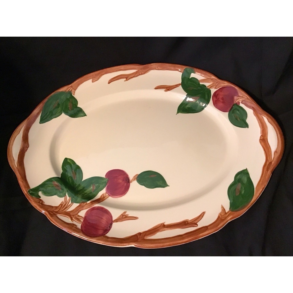 Vintage Tiffin Franciscan California Apple Blossom Oval Serving Platter USA 14"